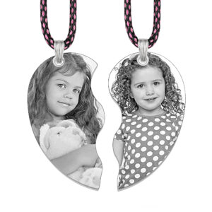 Forever in My Heart Silver Slim Friendship Photo Pendant