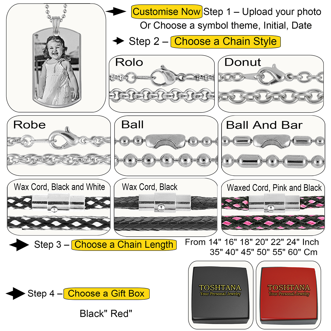 Always By My Side Photo Silver Dog Tag Pendant - Image 3