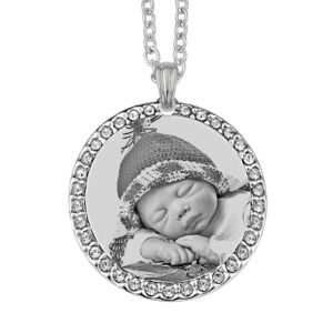 Always With You Silver Round Pendant With White Zircon