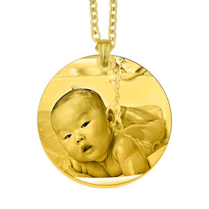 Forever With Me Gold Round Pendant