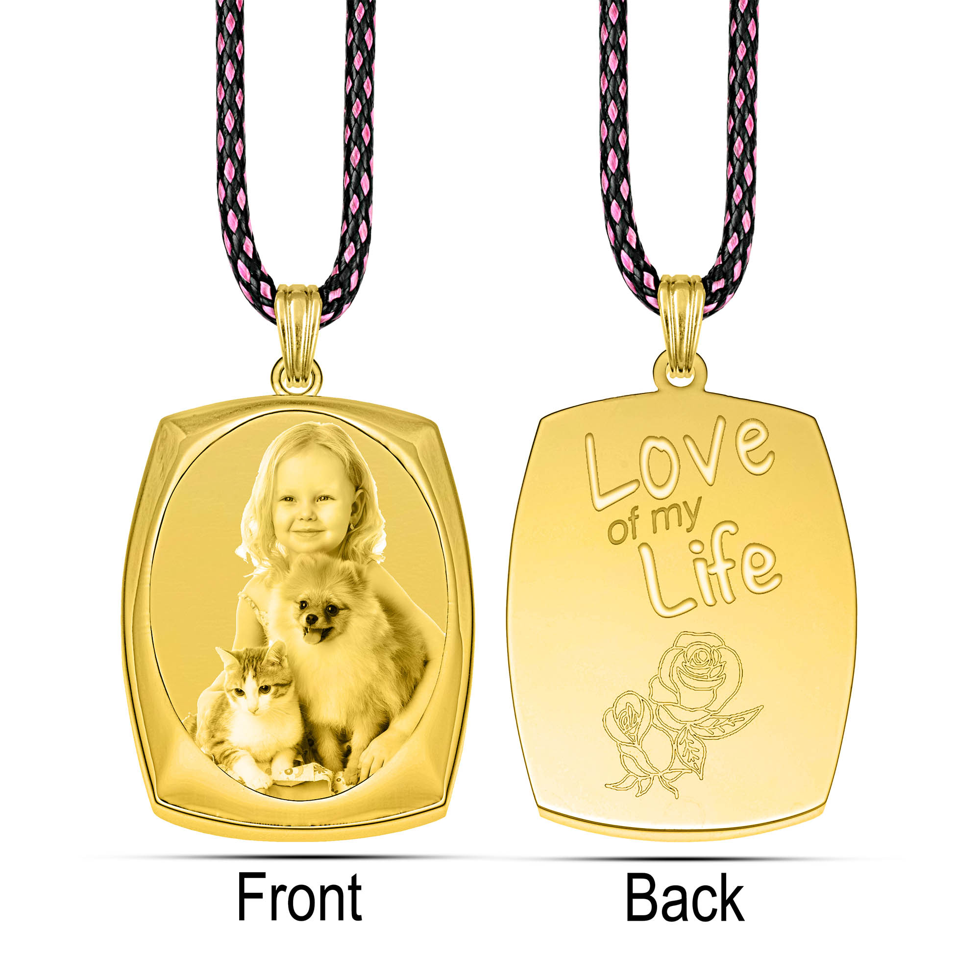 Always With You Gold Oval Frame Photo Pendant - Image 2