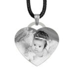 Captured In Steel Heart Photo Pendant