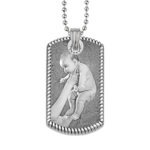 Forever With Me Steel Rope Edged Dog Tag Pendant