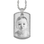 Captured Moments Photo Rope Edged Dog Tag