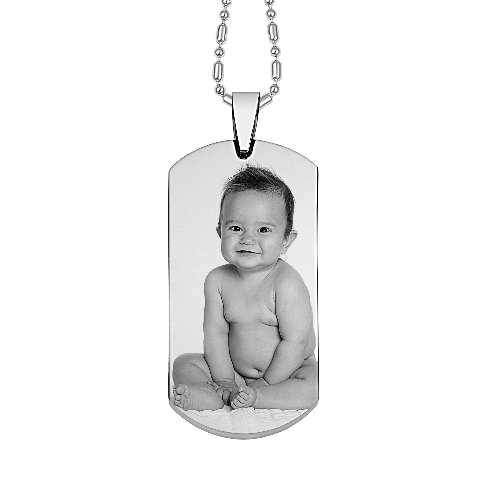 Timeless Steel Photo Keepsake Dog Tag
