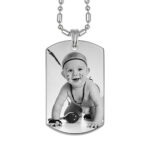 Photo Engraved Pendant Steel Dog Tag