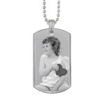 Forever With Me Steel 3D Dog Tag Pendant