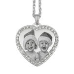 Forever In My Heart Silver Photo Pendant With White Zircon
