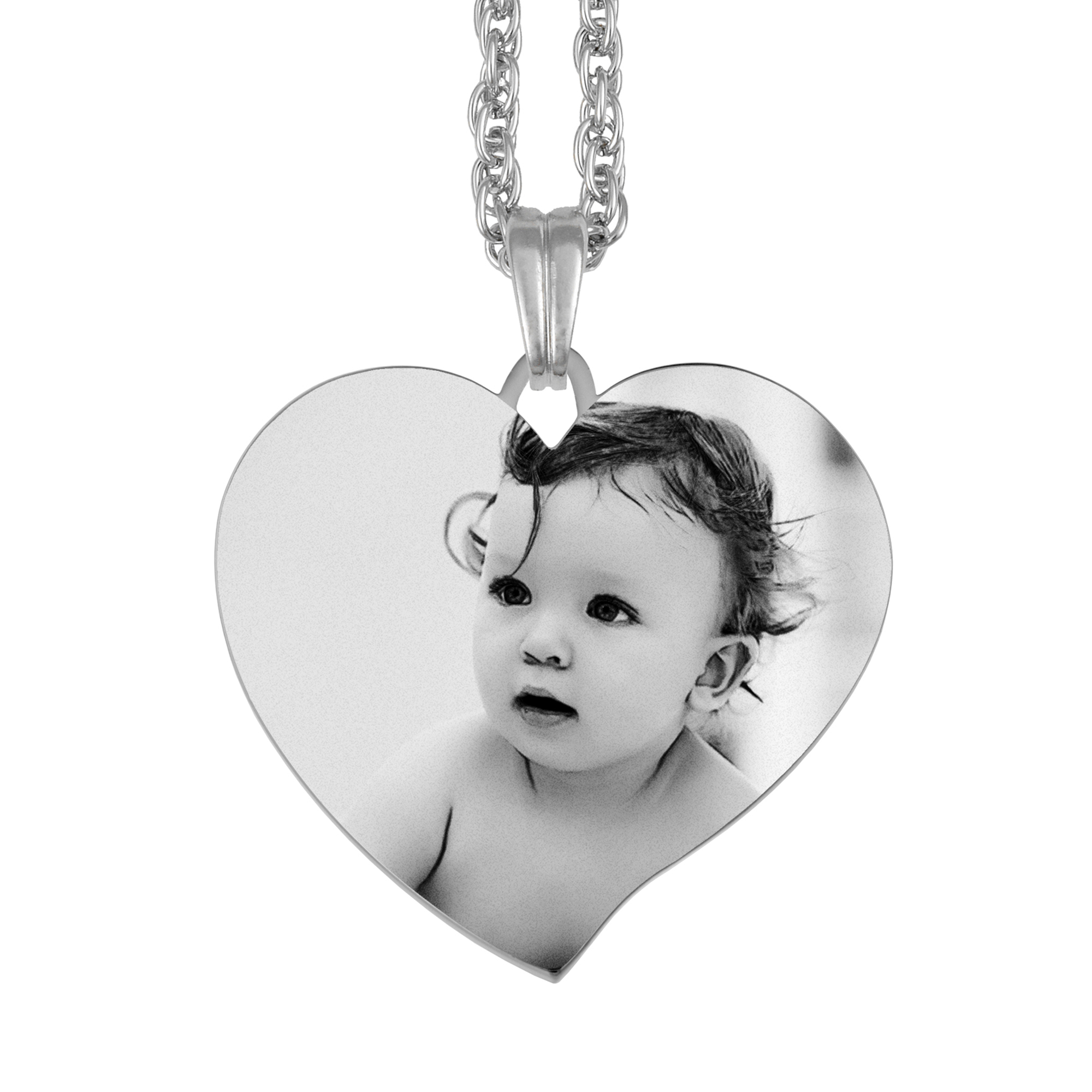 Cherished Silver Heart Memory Pendant