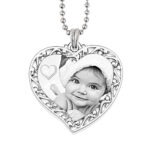 Forever In Silver Openwork Curved Heart Pendant