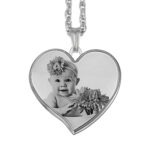 Silver 3D Curved Heart Of Memories