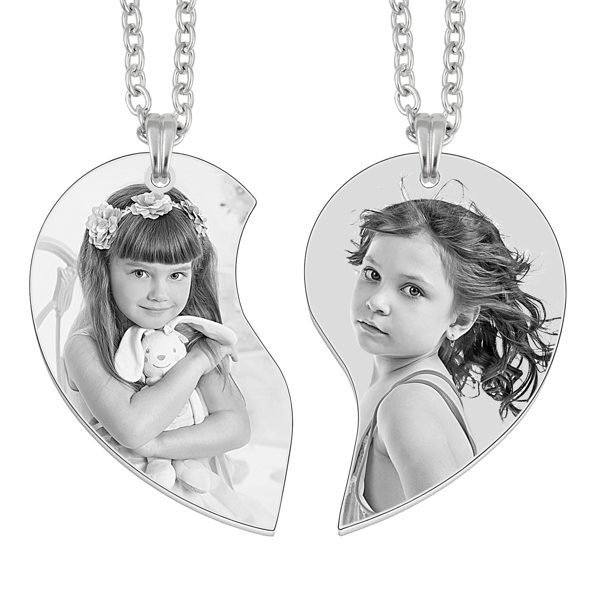 Silver Friendship Heart Of Memories Engraved Pendant