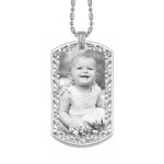 Timeless Silver Openwork Dog Tag Pendant