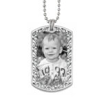 Eternal Keepsake Silver Openwork Dog Tag Pendant