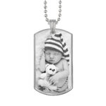 Forever With Me Silver 3D Dog Tag Pendant