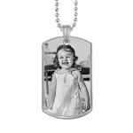 Always By My Side Photo Silver Dog Tag Pendant