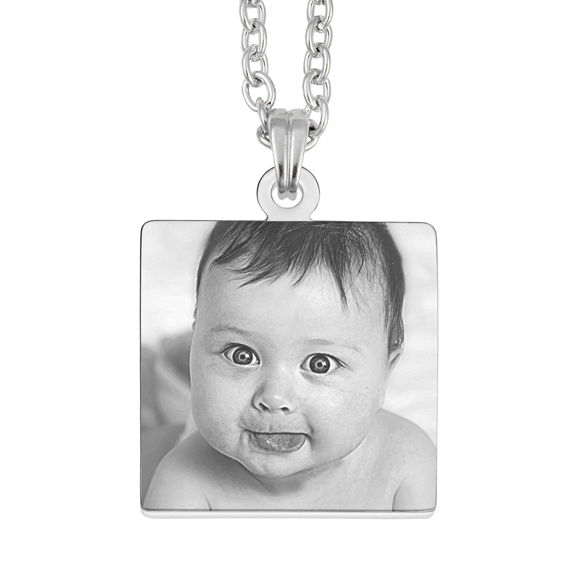 Silver Square Memories Pendant