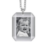 Cherished Silver 3D Octagon Memory Pendant