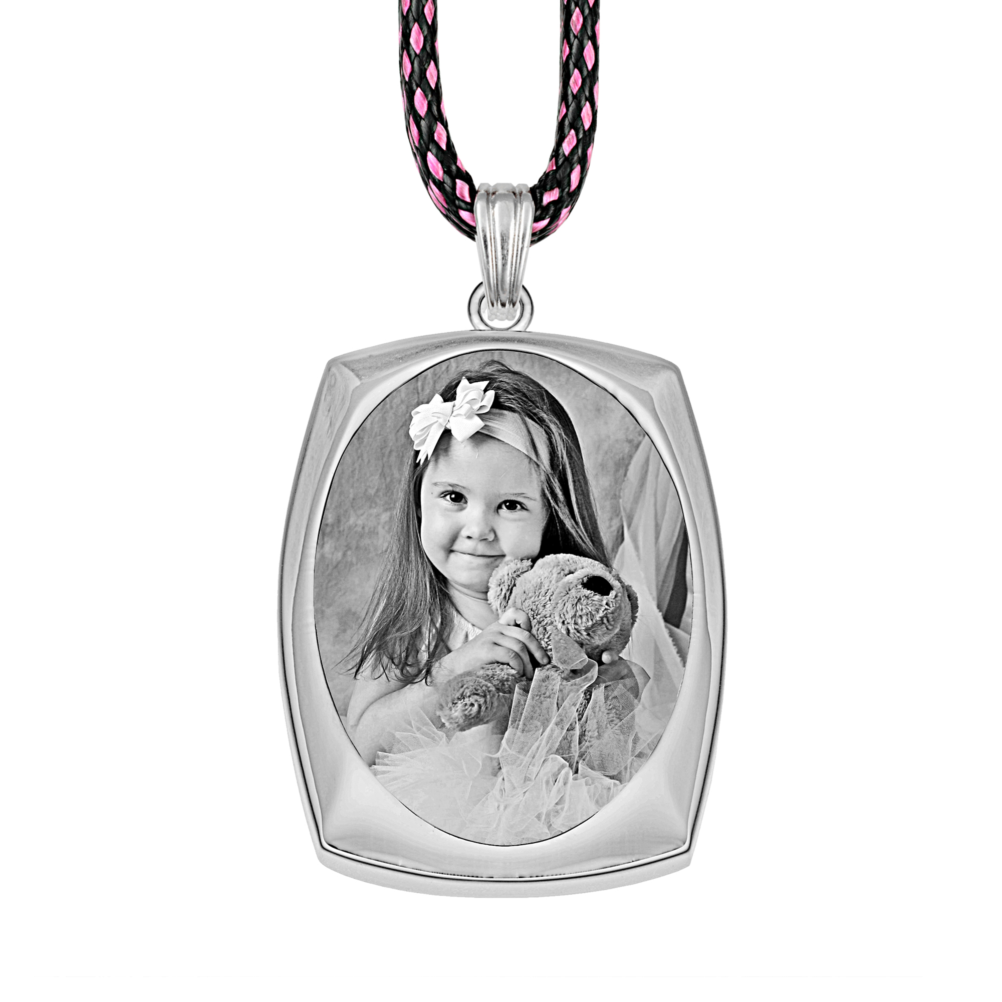 Always With You Silver Oval Frame Photo Pendant