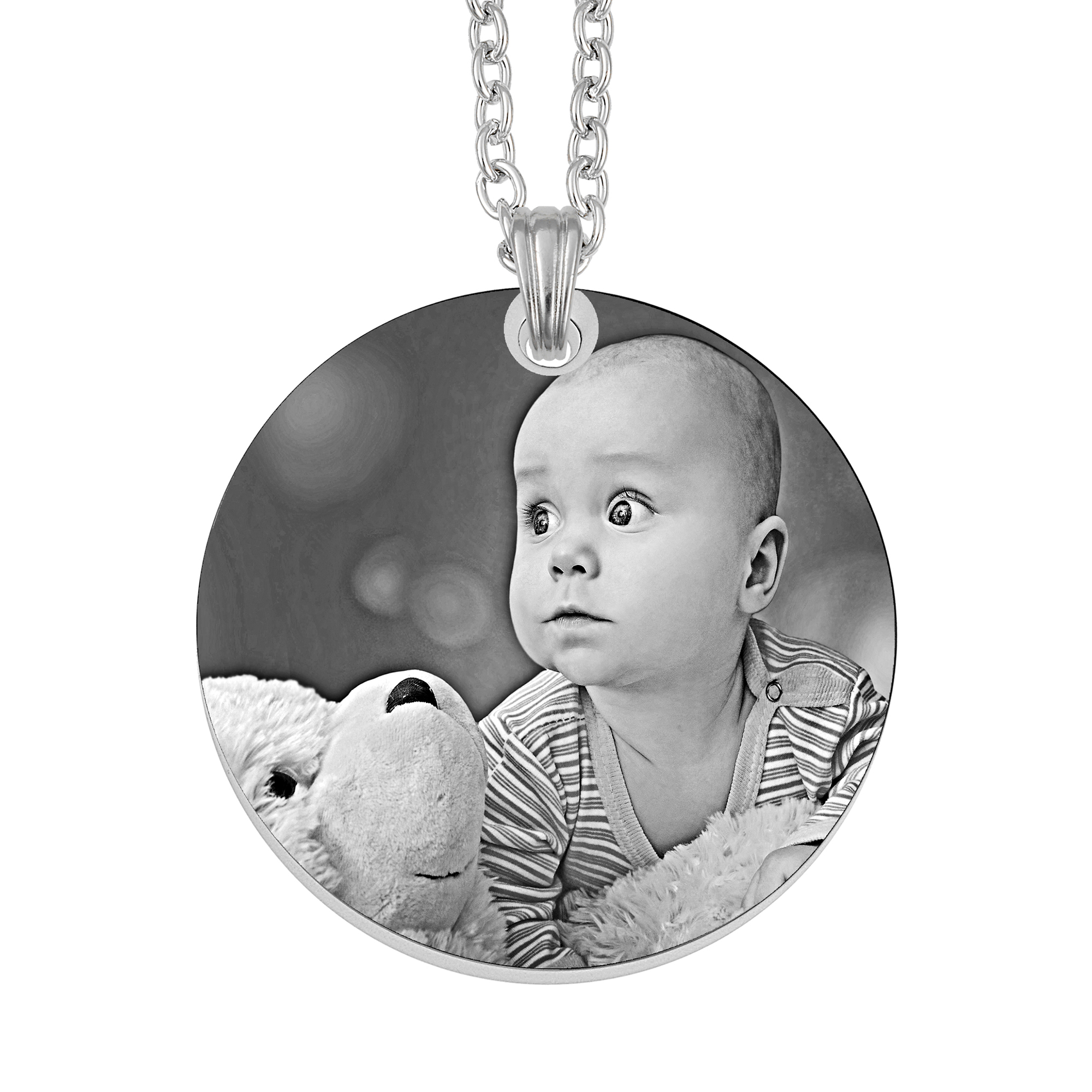 Forever With Me Silver Round Pendant
