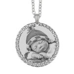 Always With You Silver Round Pendant With White Zircon