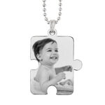 Personalised Silver Puzzle Picture Pendant