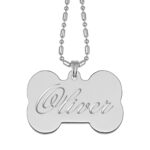 Engraved Silver Collar Tag