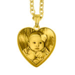 Custom 3D Gold Photo Pendant Necklace