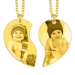 Gold Friendship Heart of Memories Engraved Pendant