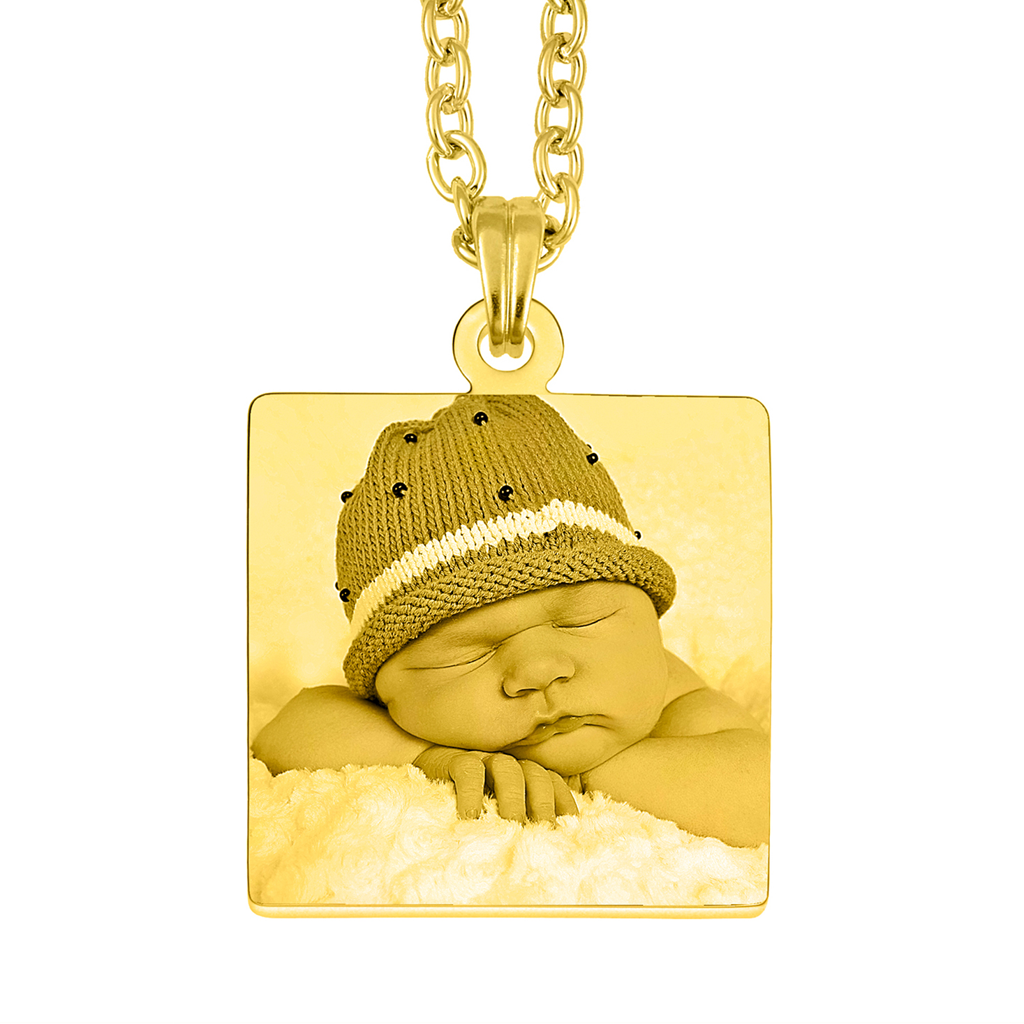 Gold Square Memories Pendant