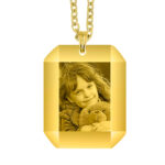 Cherished Gold 3D Octagon Memory Pendant