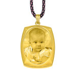 Always With You Gold Oval Frame Photo Pendant