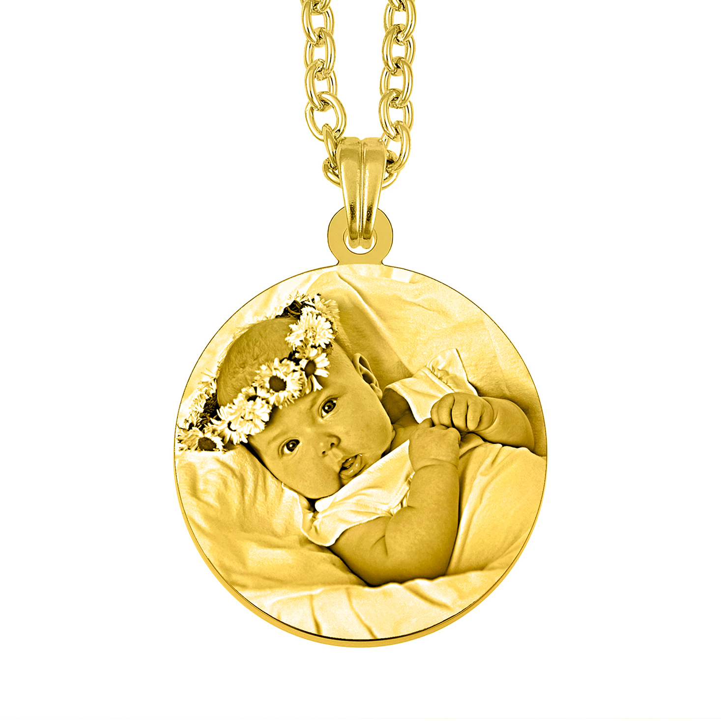 Always With You Gold Round Pendant