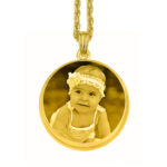Forever Gold 3D Round Pendant