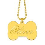 Engraved Gold Collar Tag