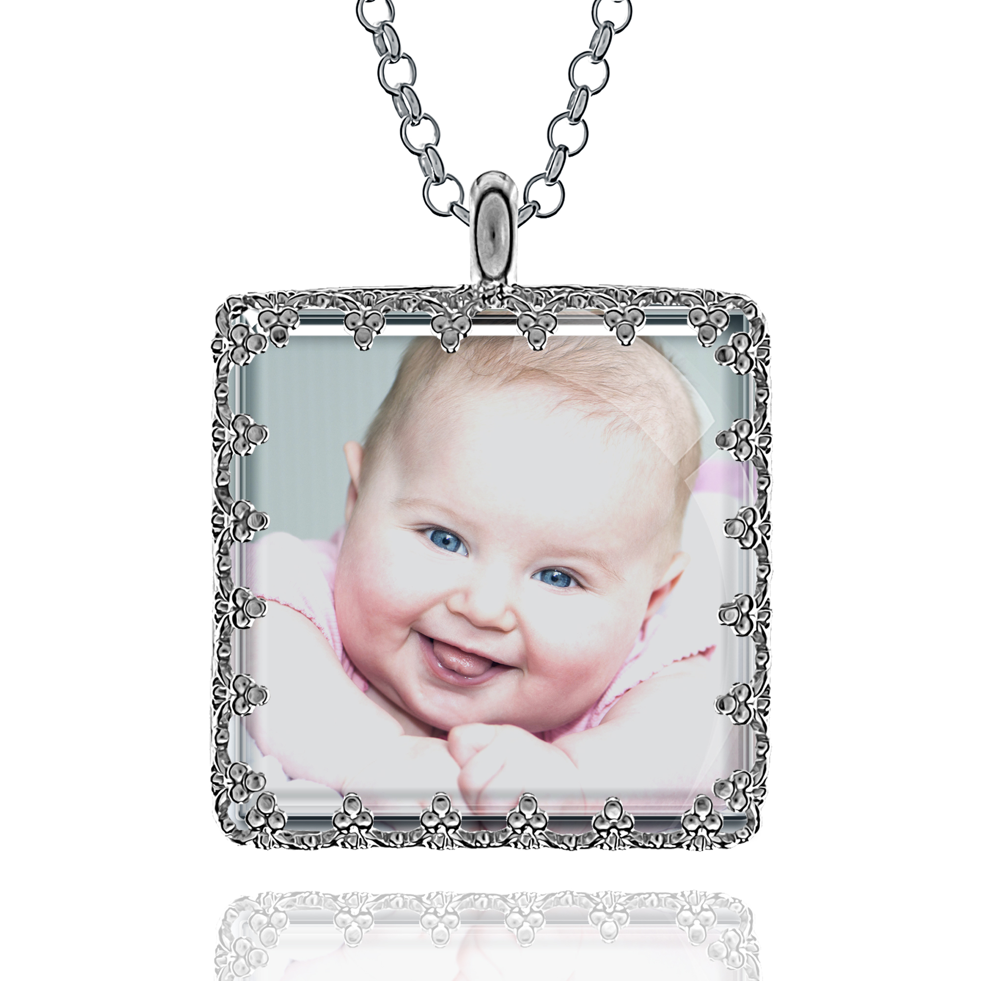 Custom Square Photo Pendant