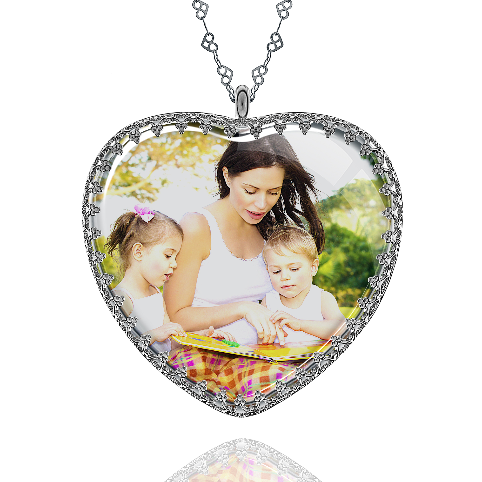 Custom Heart Photo Pendant
